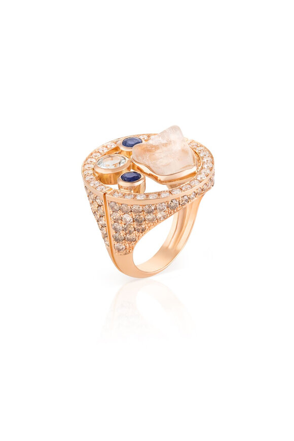 Clara Chehab Irene Full Moon Gemstone Ring