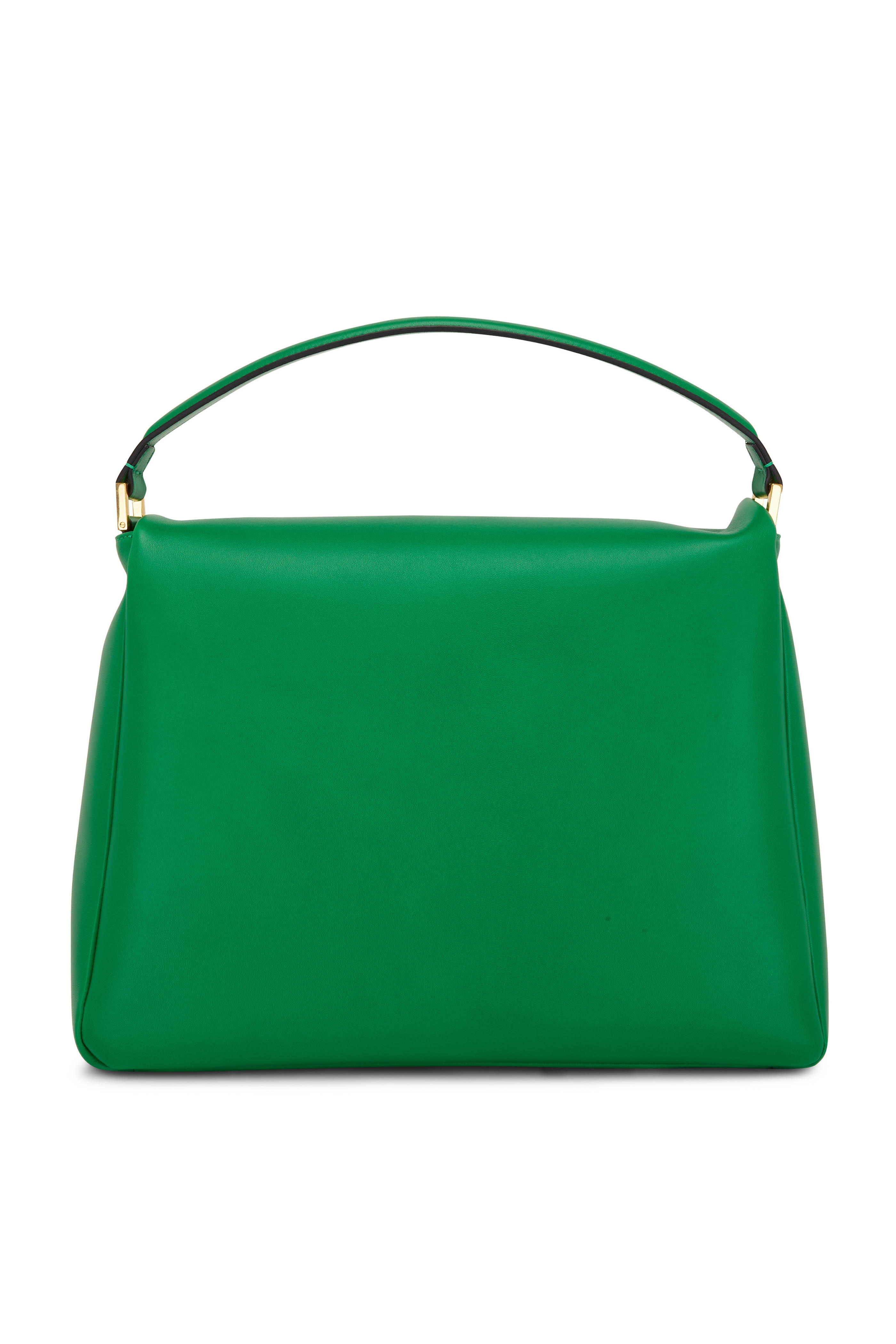 Valentino Garavani Women's One Stud Green Nappa Leather Maxi Top Handle Bag | by Mitchell Stores