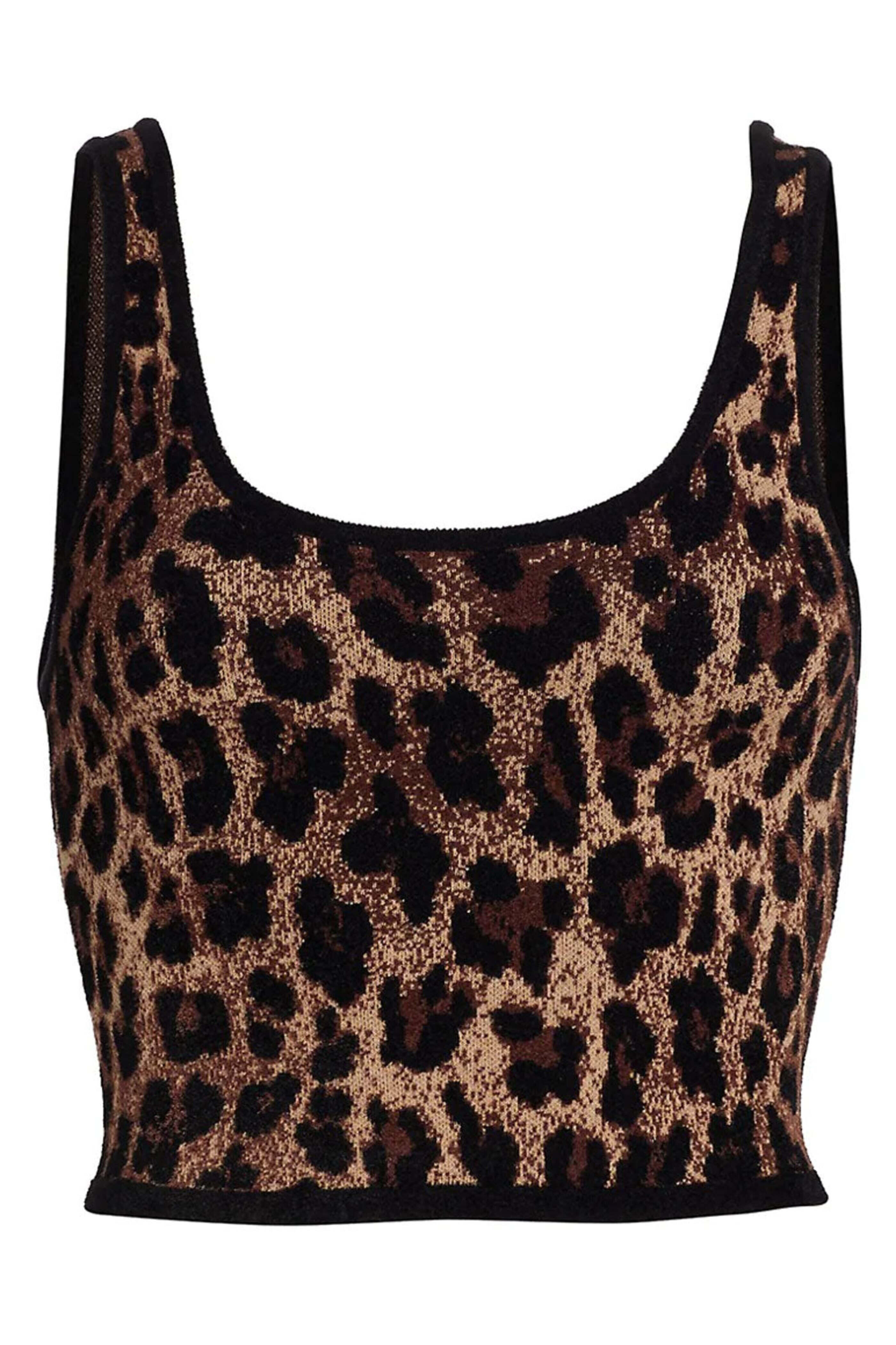 Alice & Olivia - Leopard Daryn Cropped Tank
