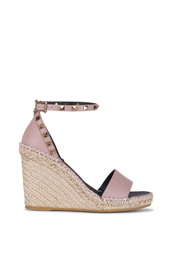 Valentino Garavani - Poudre Rockstud Espadrille Wedge, 105mm