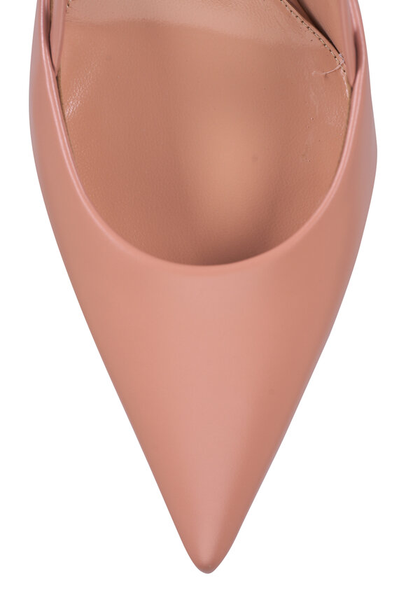 Gianvito Rossi Ascent Vitello Peach Leather Slingback, 55mm - view 5