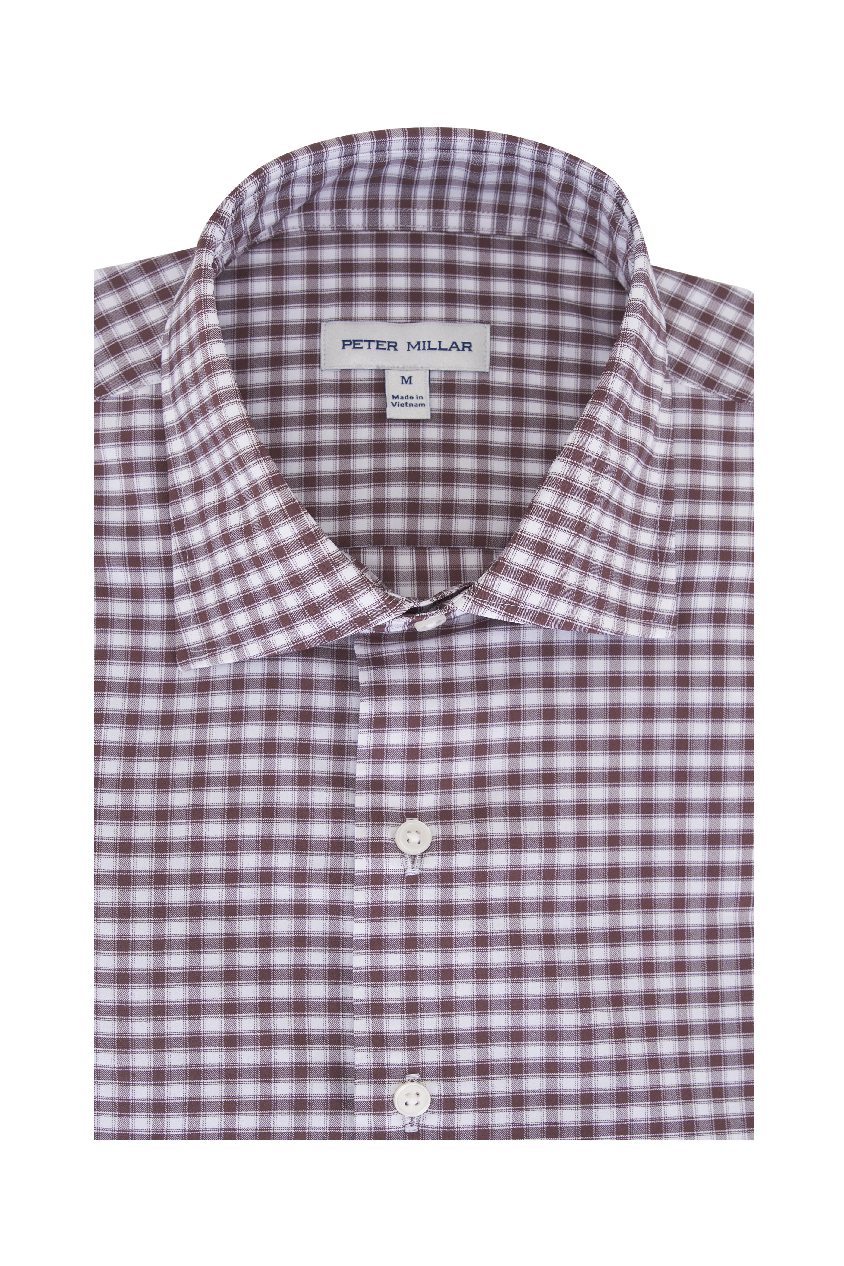 Peter Millar - Fairbanks Brown Plaid Twill Sport Shirt