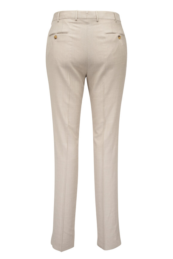 Zegna Tan Crossover Wool, Silk & Linen Pant - view 3