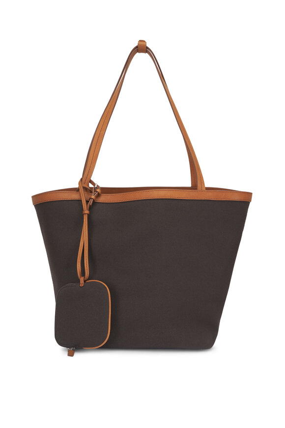 The Row Brown & Ecru Park Three Canvas Tote - view 4
