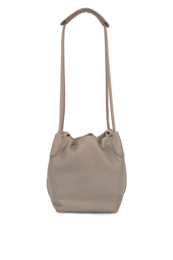 Loro Piana Micro Bale Dove Leather Bucket Bag
