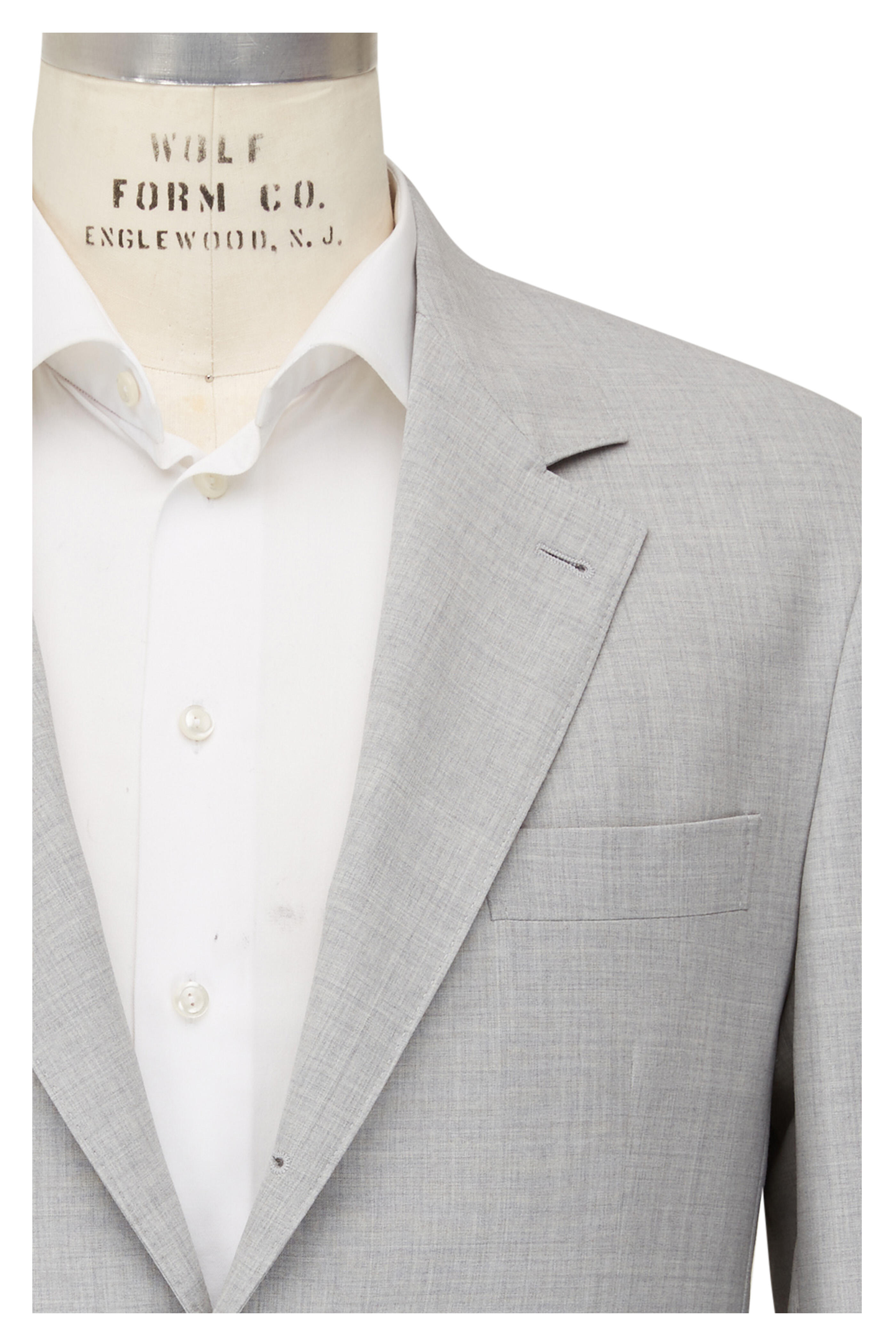 Brunello Cucinelli - Pearl Gray Wool Suit