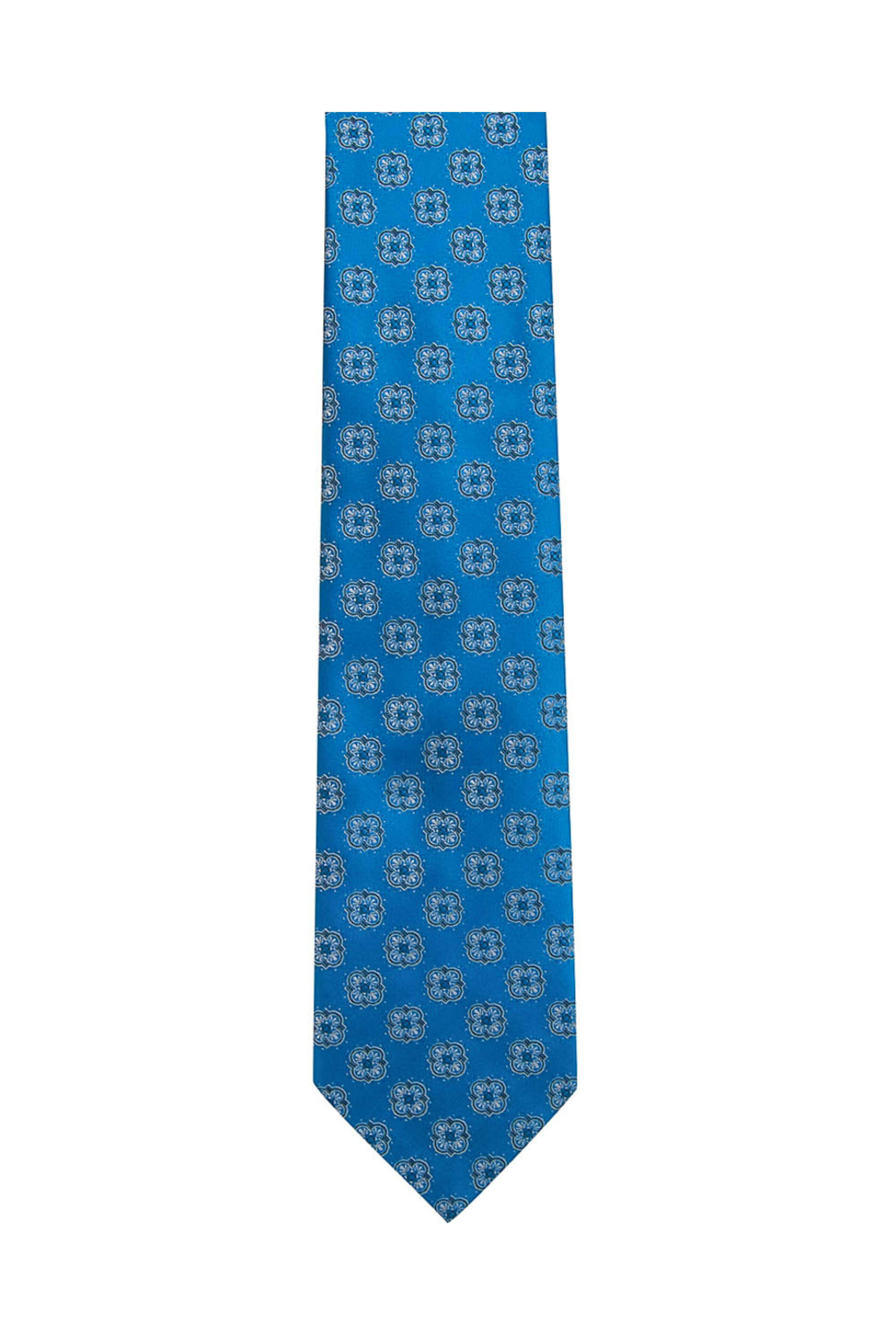 Geoff Nicholson - Bright Blue Medallion Tie