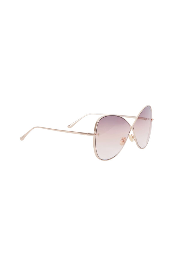 Tom Ford Eyewear - Nickie Shiny Rose Gold Sunglasses