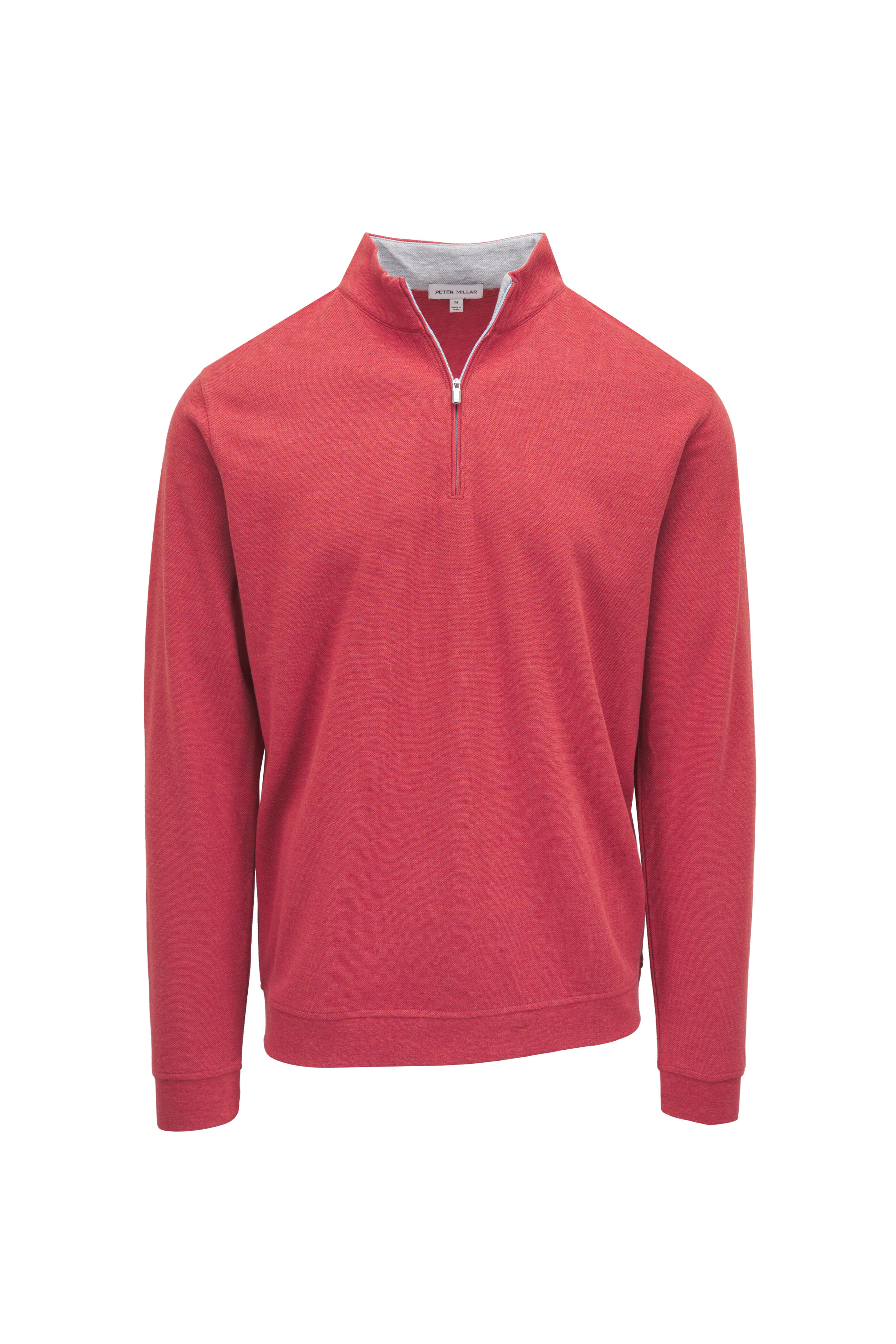 Peter Millar - Crown Comfort Sparrow Red Quarter Zip Pullover