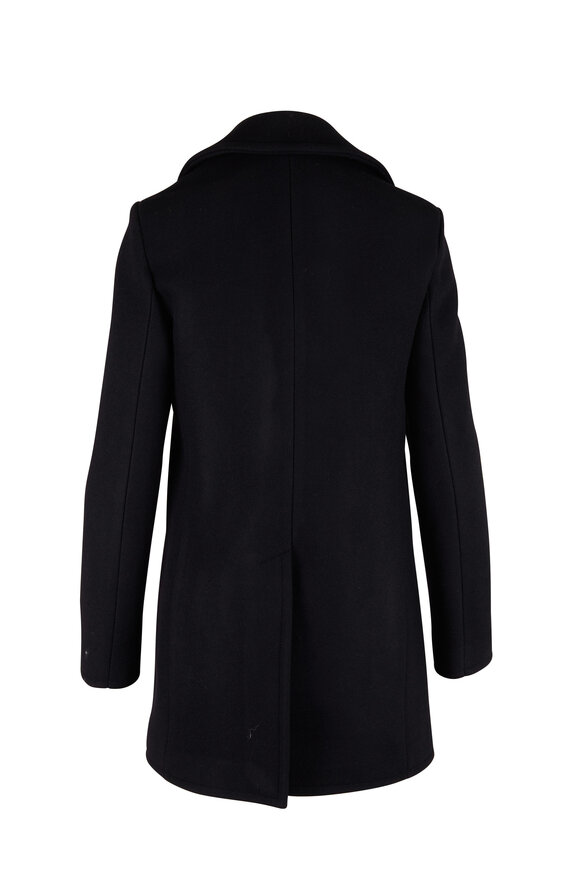 Nili Lotan - Cash Black Wool Peacoat