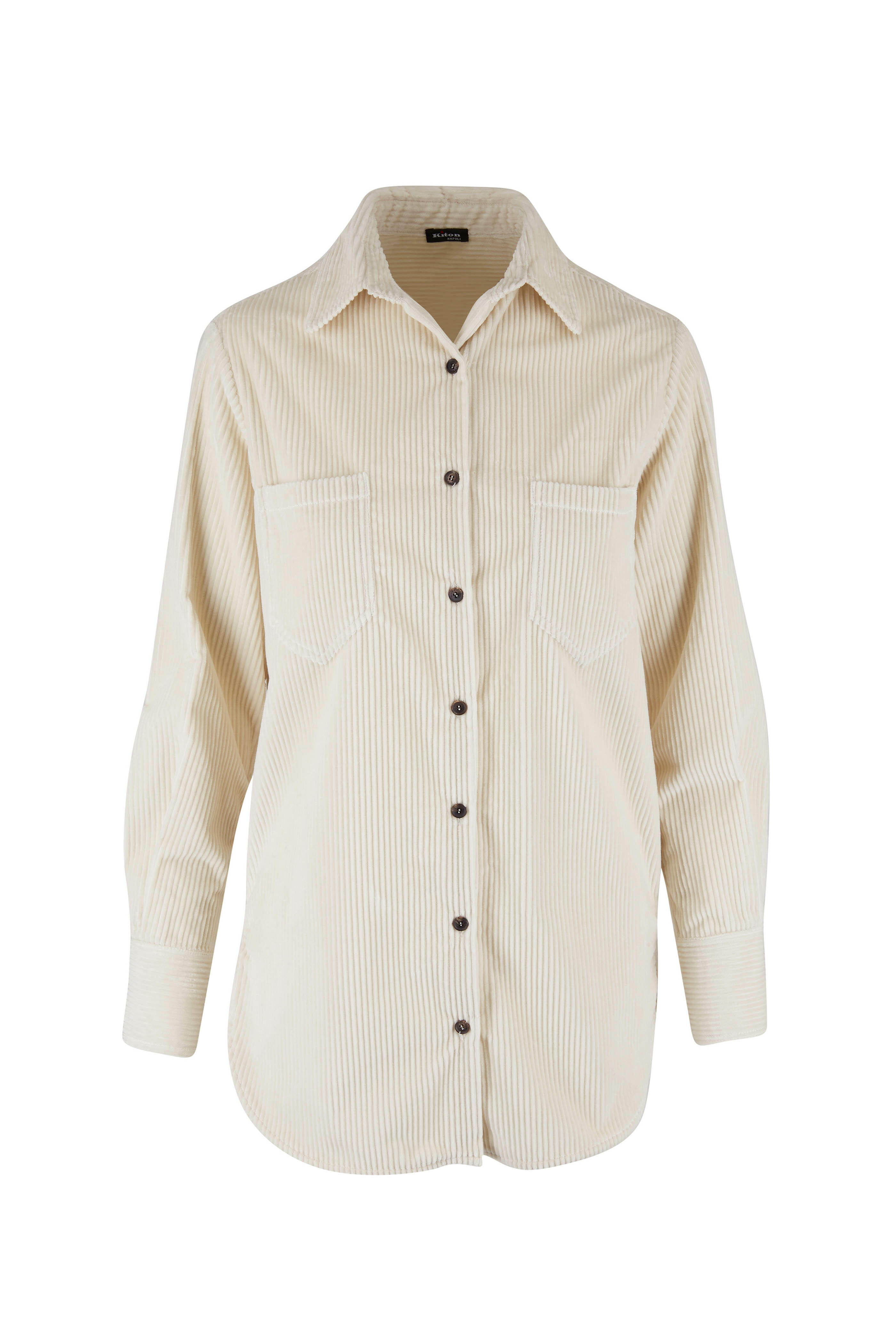 Kiton - Cream Corduroy Shirt Jacket