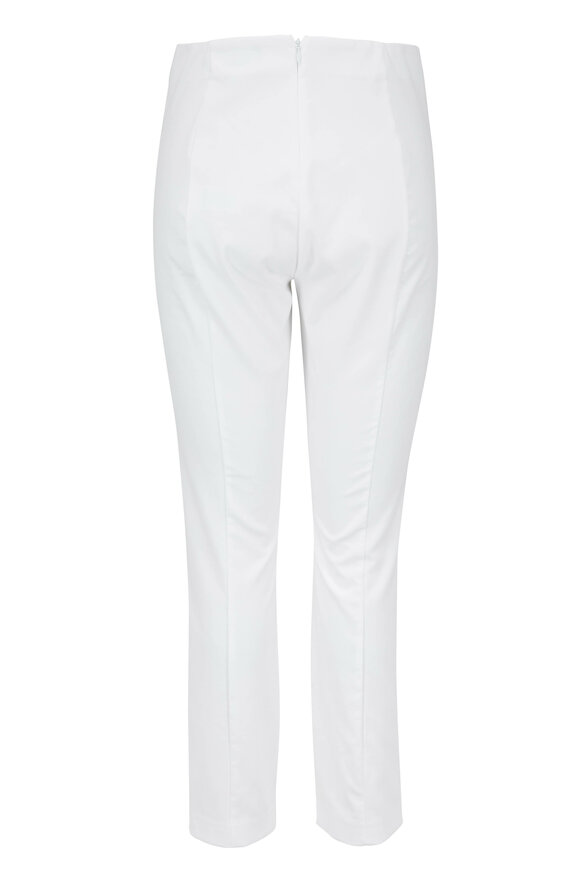 Rag & Bone - Simone White Stretch Cotton Ankle-Snap Pant