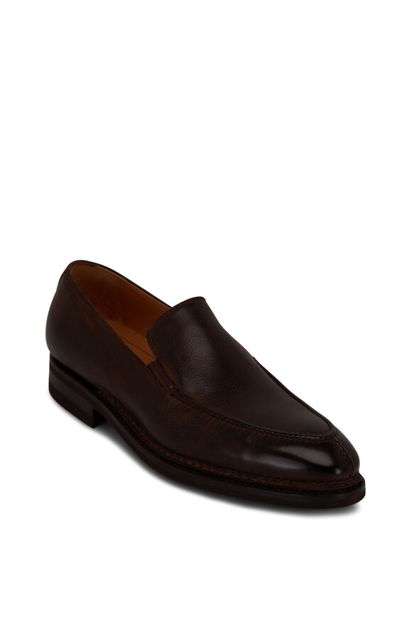 Bontoni - Dome Split Dark Brown Leather Loafer 