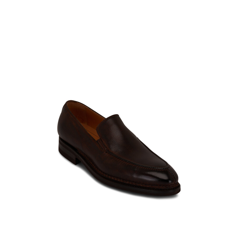 Bontoni - Dome Split Dark Brown Leather Loafer | Mitchell Stores