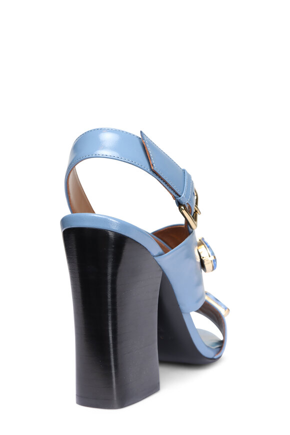 Marni Light Blue Crystal Criss Cross Sandal - view 3