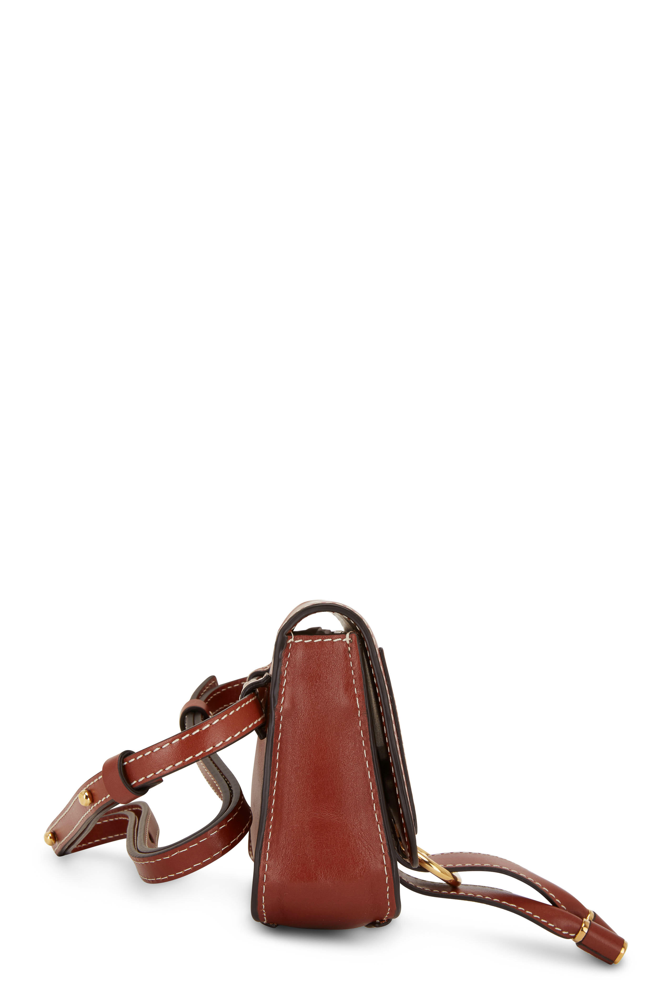 Chloé - Marcie Brown Glossy Leather Mini Belt Bag