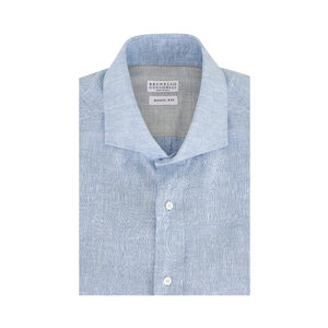 BRUNELLO CUCINELLI /ライトブルーポロシャツ Sサイズ Brunello Cucinelli Short Sleeve Logo Polo Celestial at