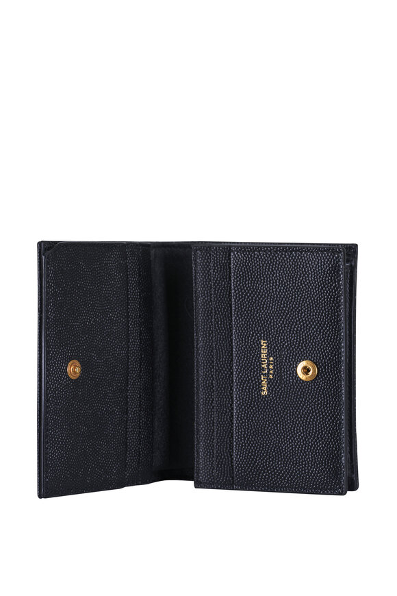 Saint Laurent Quilted Leather Cassandre Matelasse Wallet - view 4