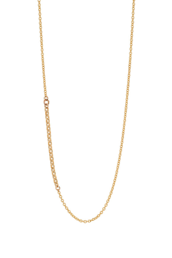 Tina Negri - 14K Yellow Gold Mixed Link Necklace