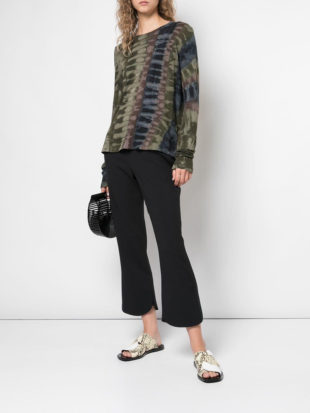 Raquel Allegra Basic Tee Army Camo Tie Dye