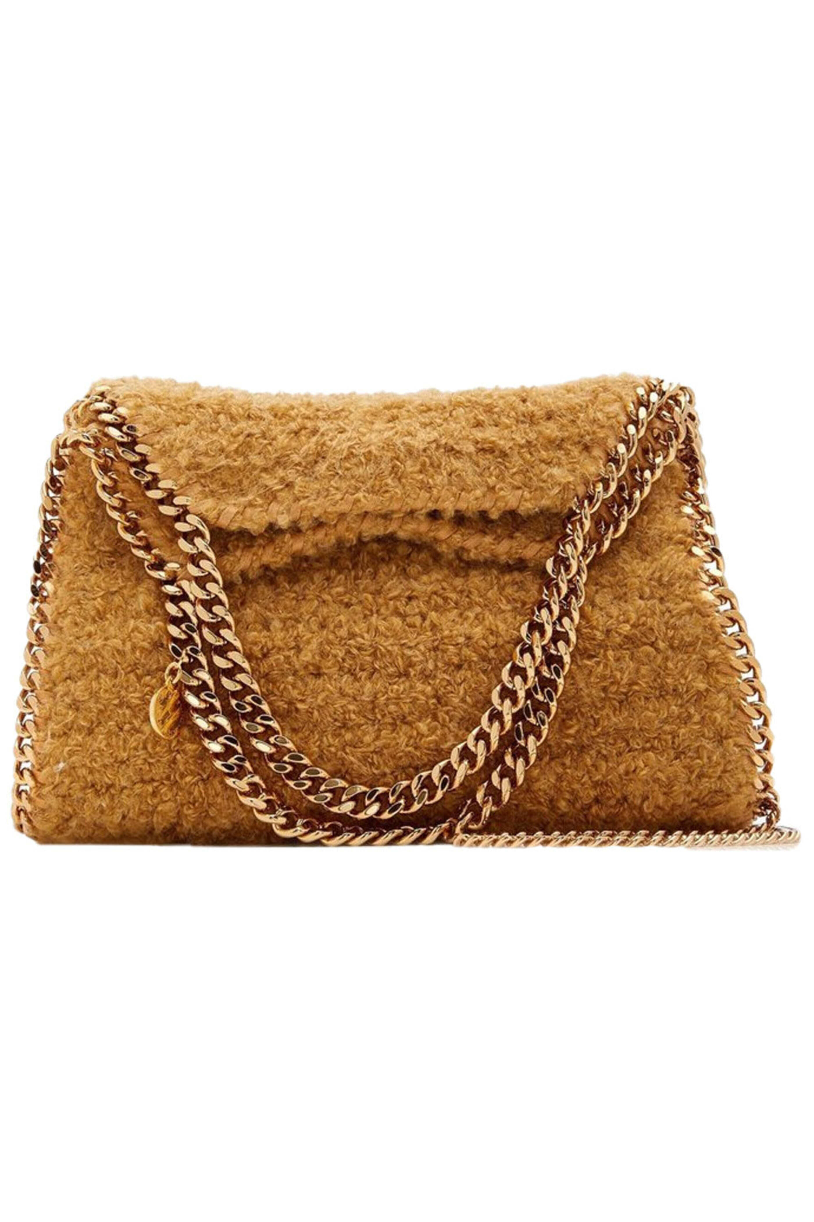 Stella McCartney - Mini Falabella Knit Tote Bag in Camel