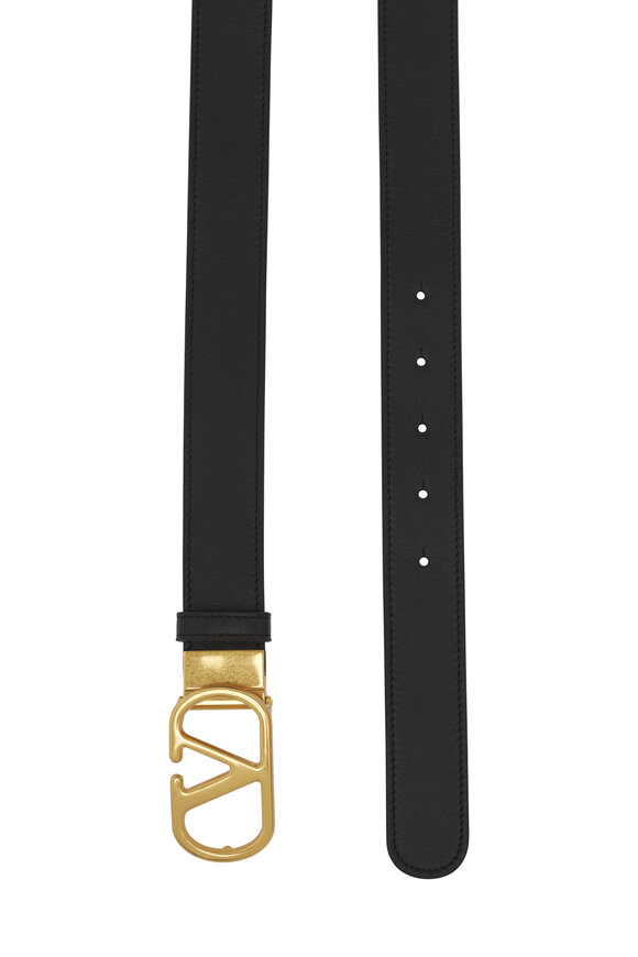 Valentino Garavani VLogo Signature Reversible Leather Belt - view 2