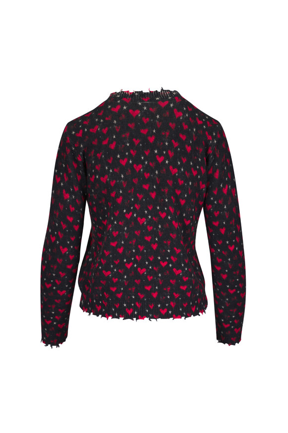 R13 Black & Red Printed Relaxed Crewneck Sweater - view 3