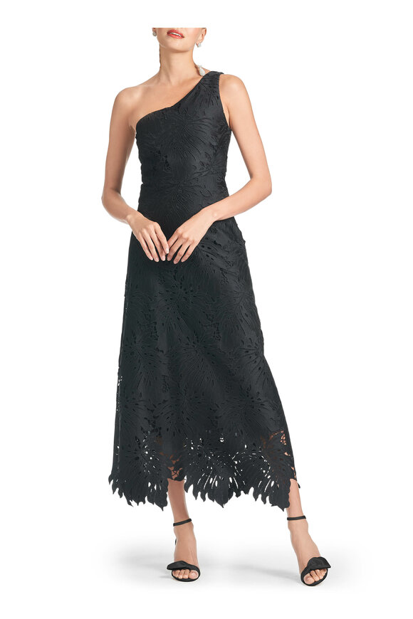 Sachin + Babi - Marzia Black Palm Leaf Lace Dress