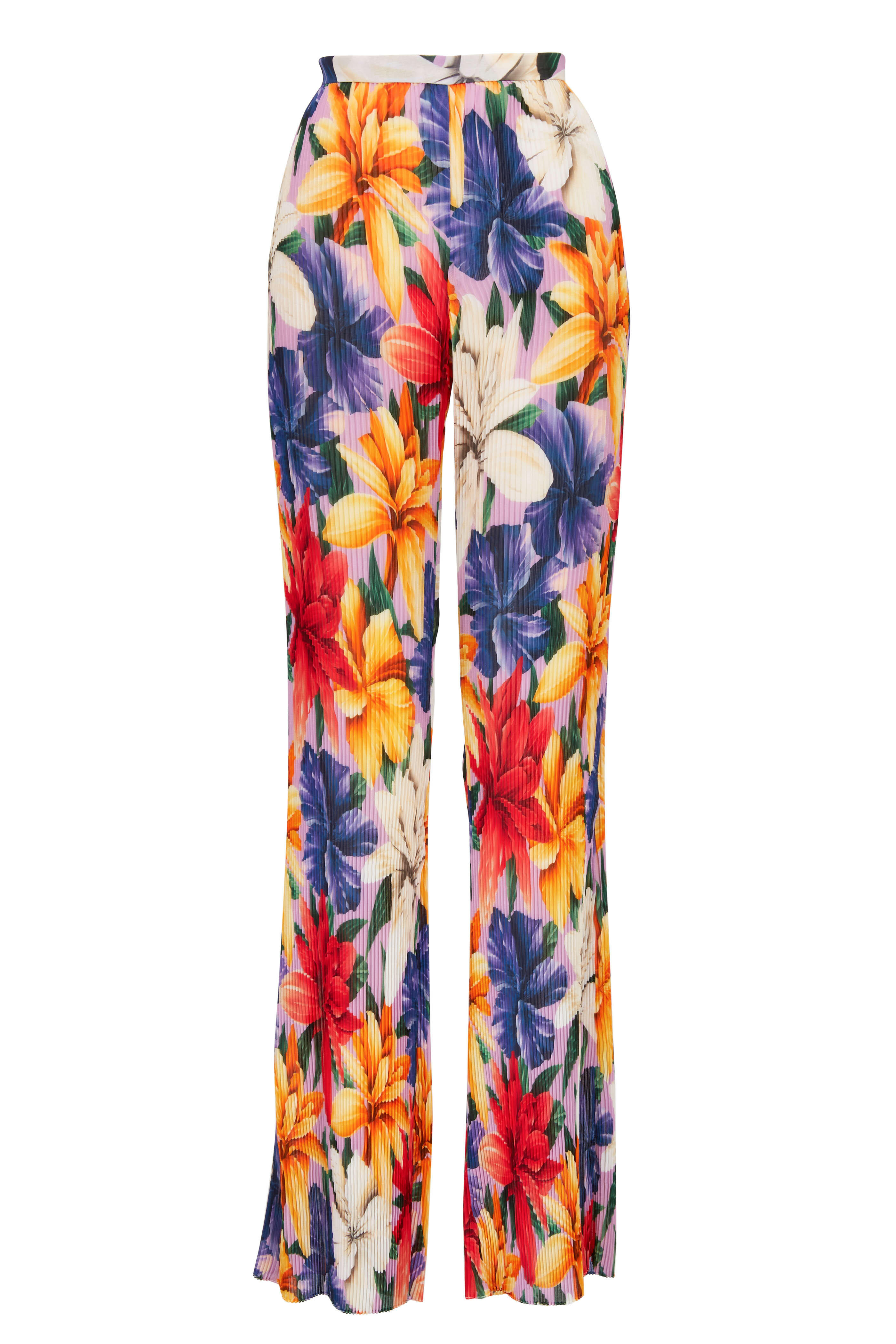 Etro - Floral Plissé Chiffon Straight Leg Pant | Mitchell Stores