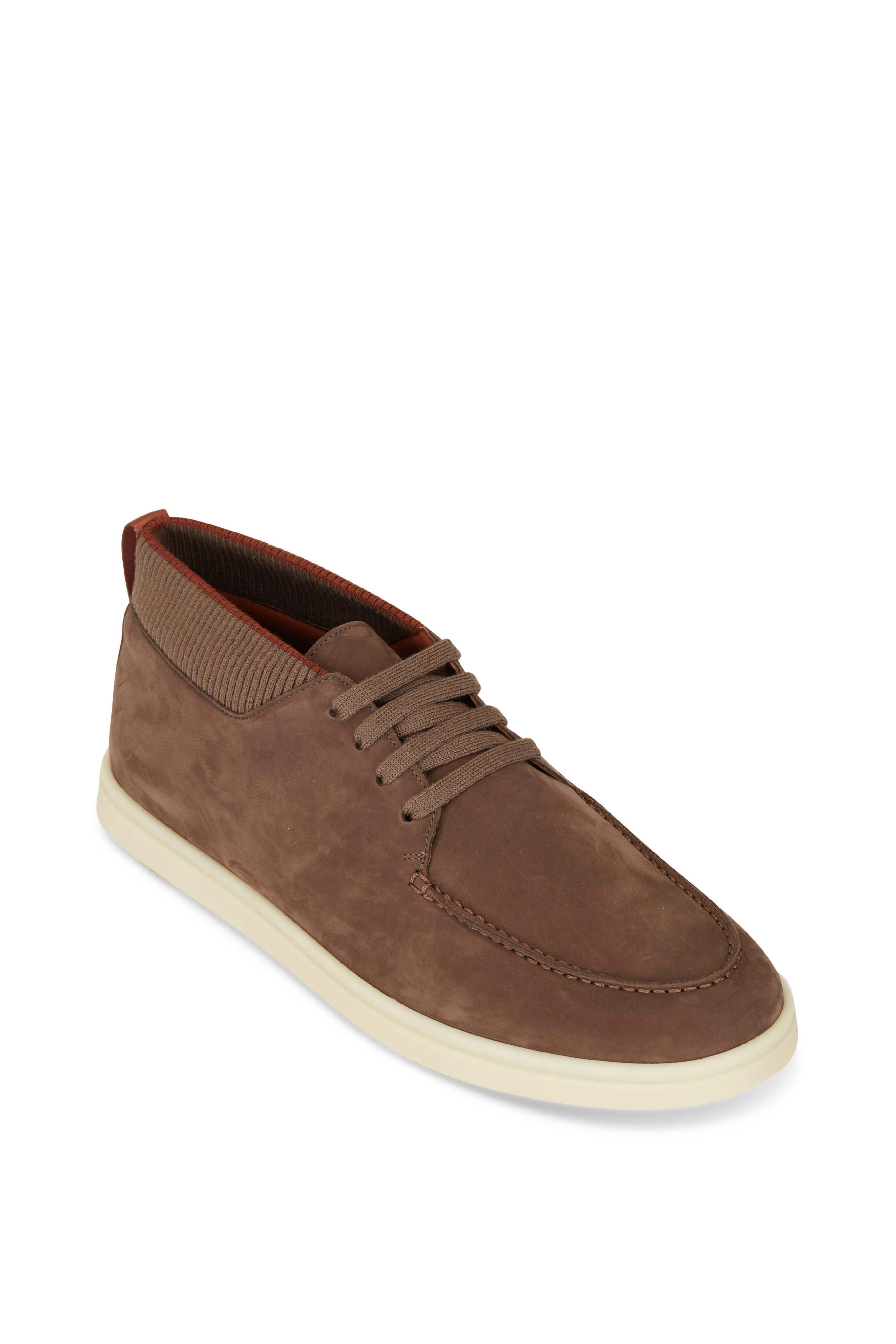 Loro Piana - ボルドー Loro Piana Men's Dark Bordeaux Polacchino Uomo Open Walk