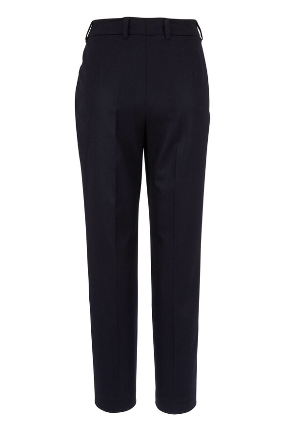 Akris - Melvin Navy Flannel Zip Pocket Pant