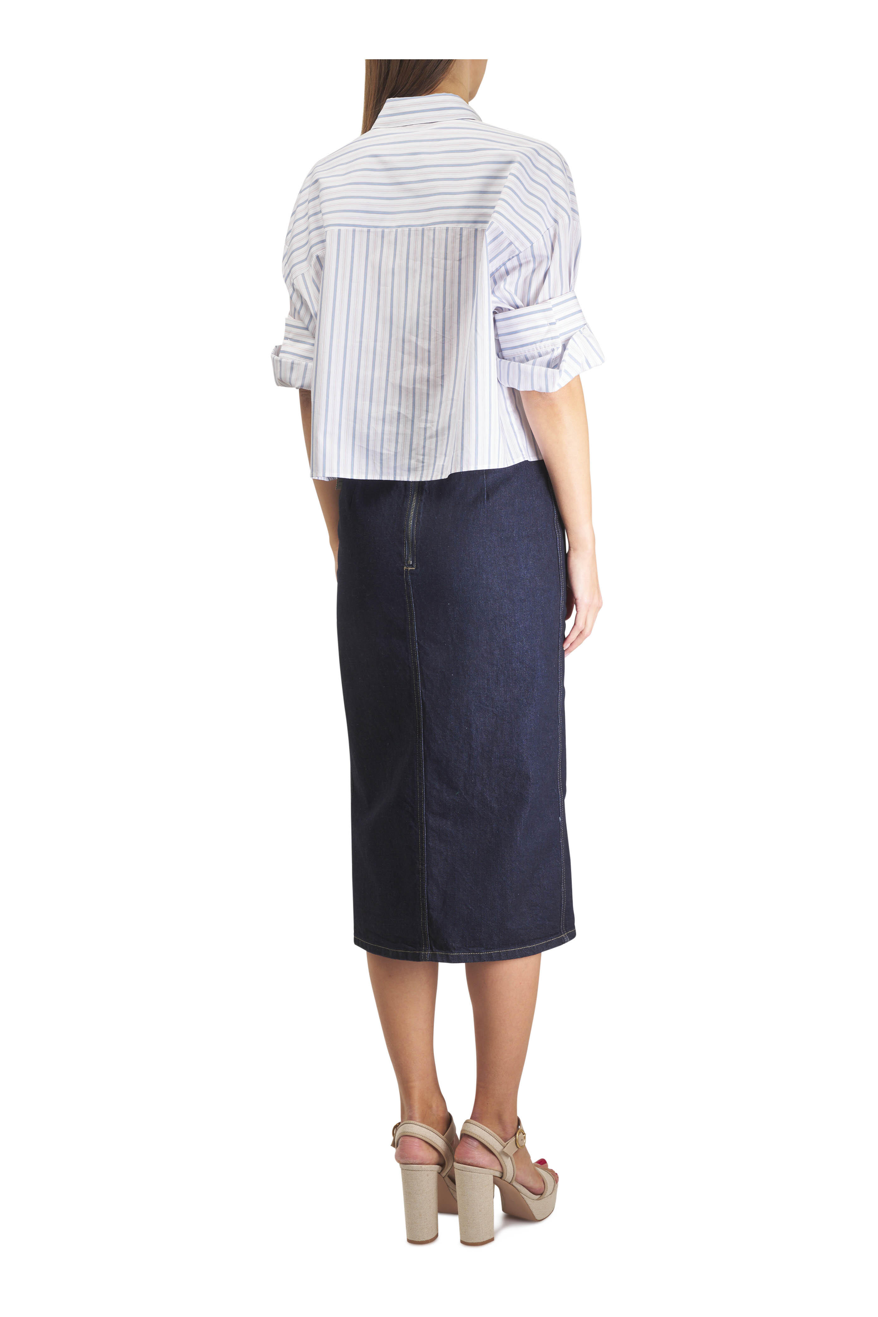 TWP - Next Ex White Assorted Stripe Cotton Shirt