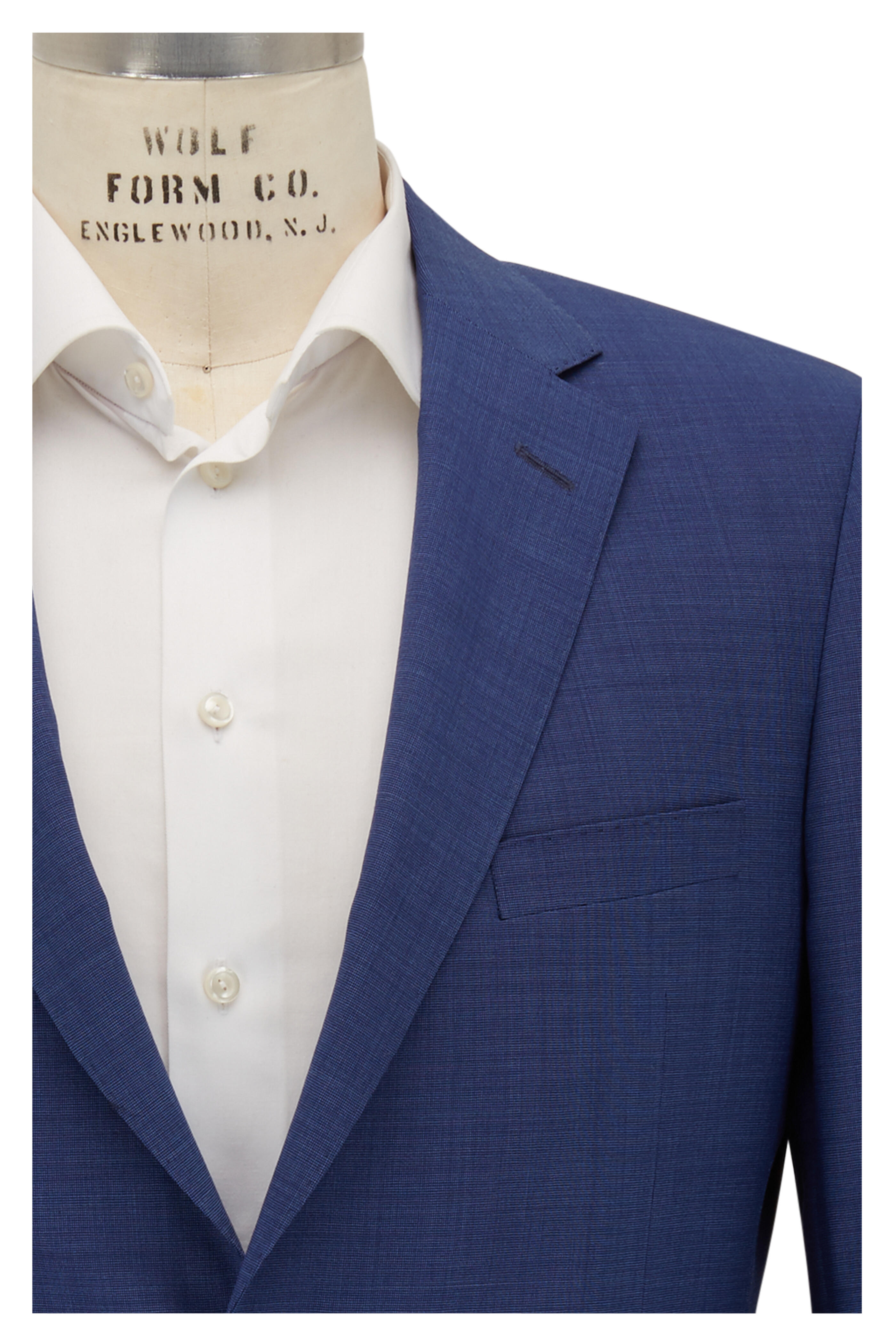 Samuelsohn - Bennet Royal Blue Tic Wool Suit