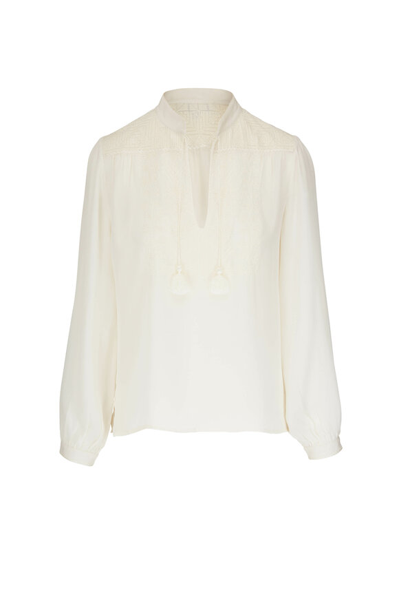 Nili Lotan - Renee Ivory Embroidered Top