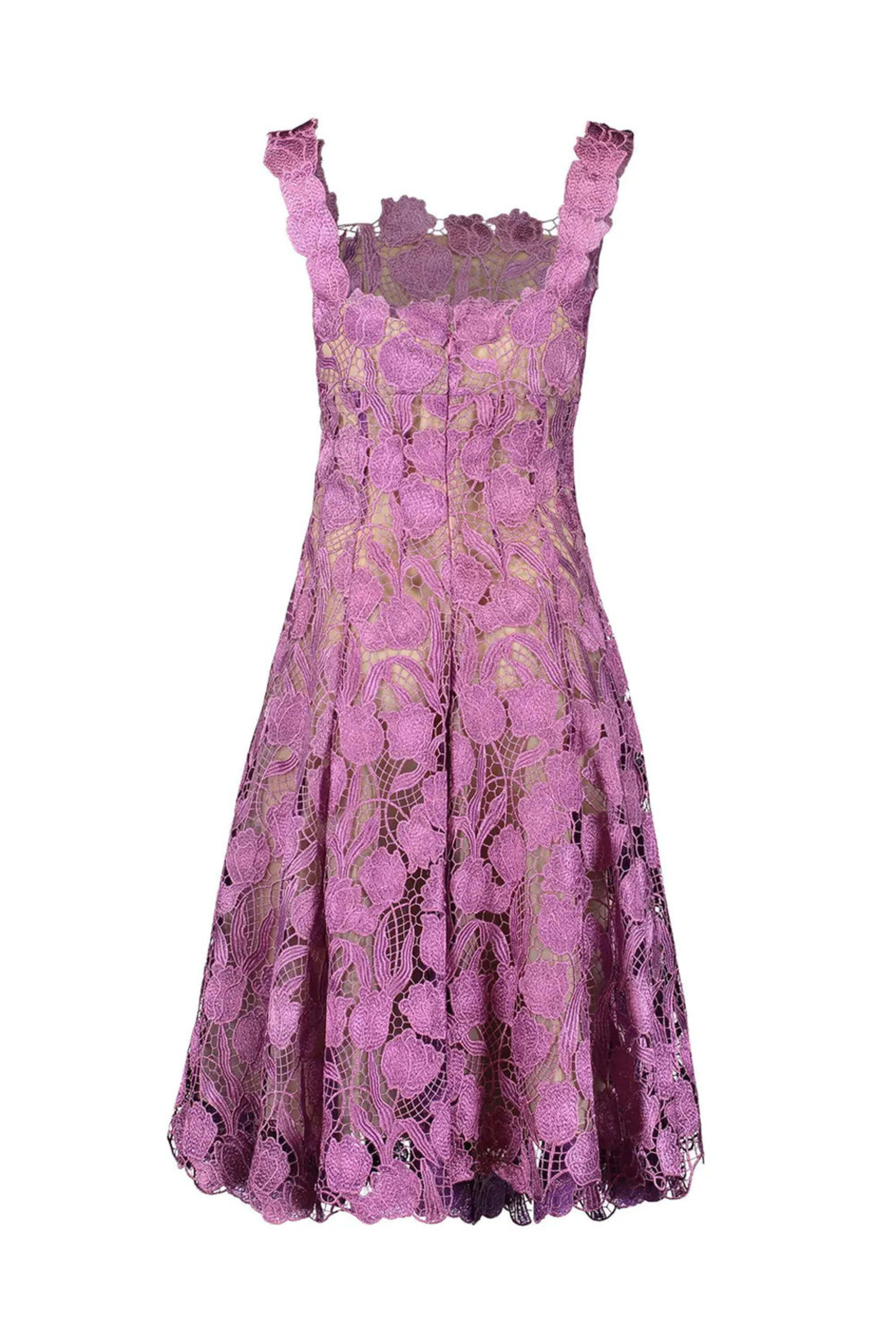 Oscar de la Renta - Lilac Ballerina Guipure Dress
