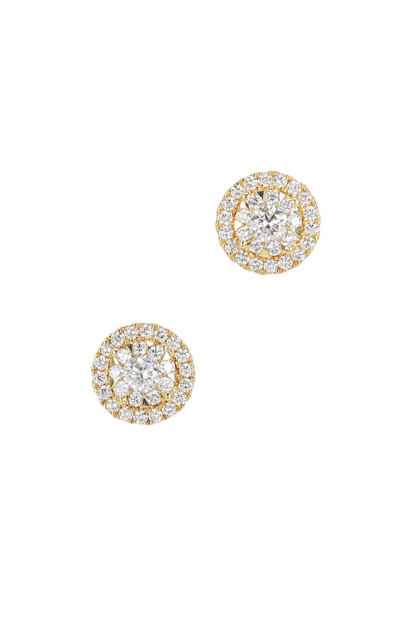 Kwiat - Yellow Gold Sunburst Studs