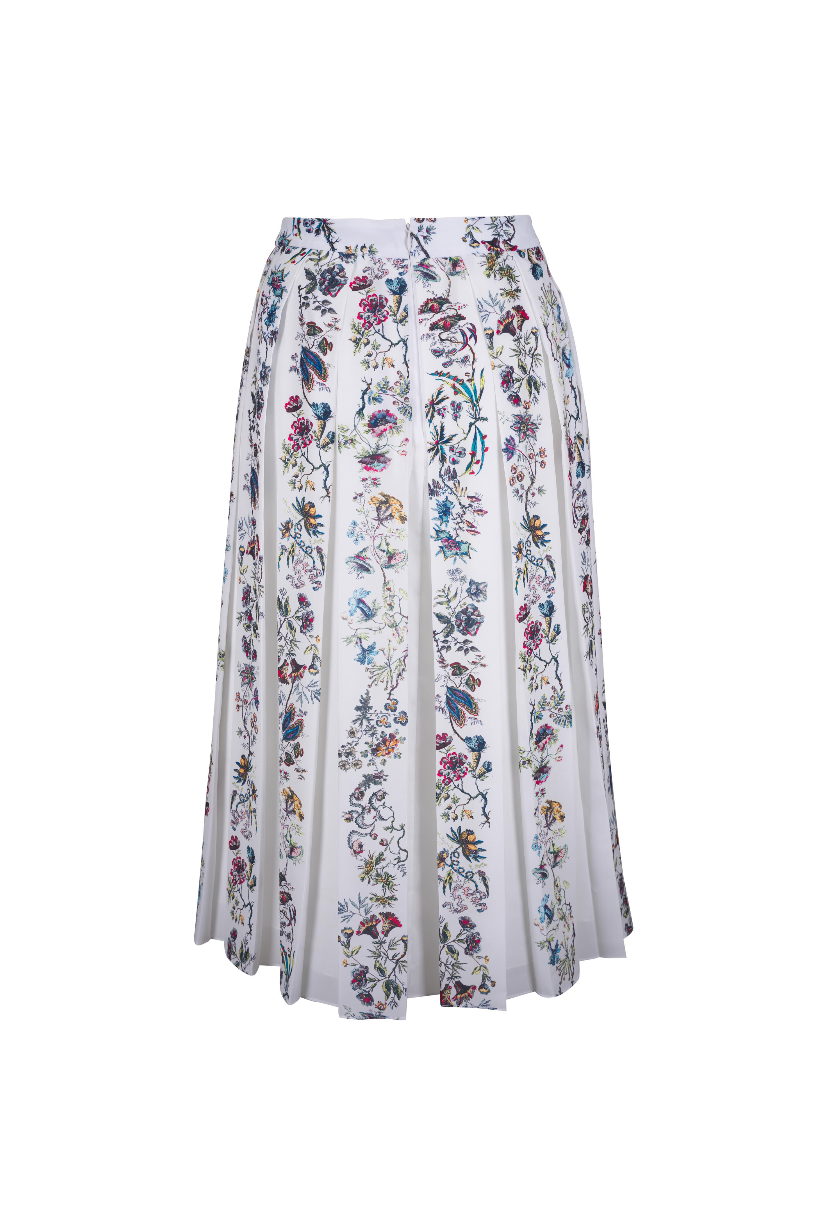Adam Lippes - Gracen Floral Print Pleated Skirt