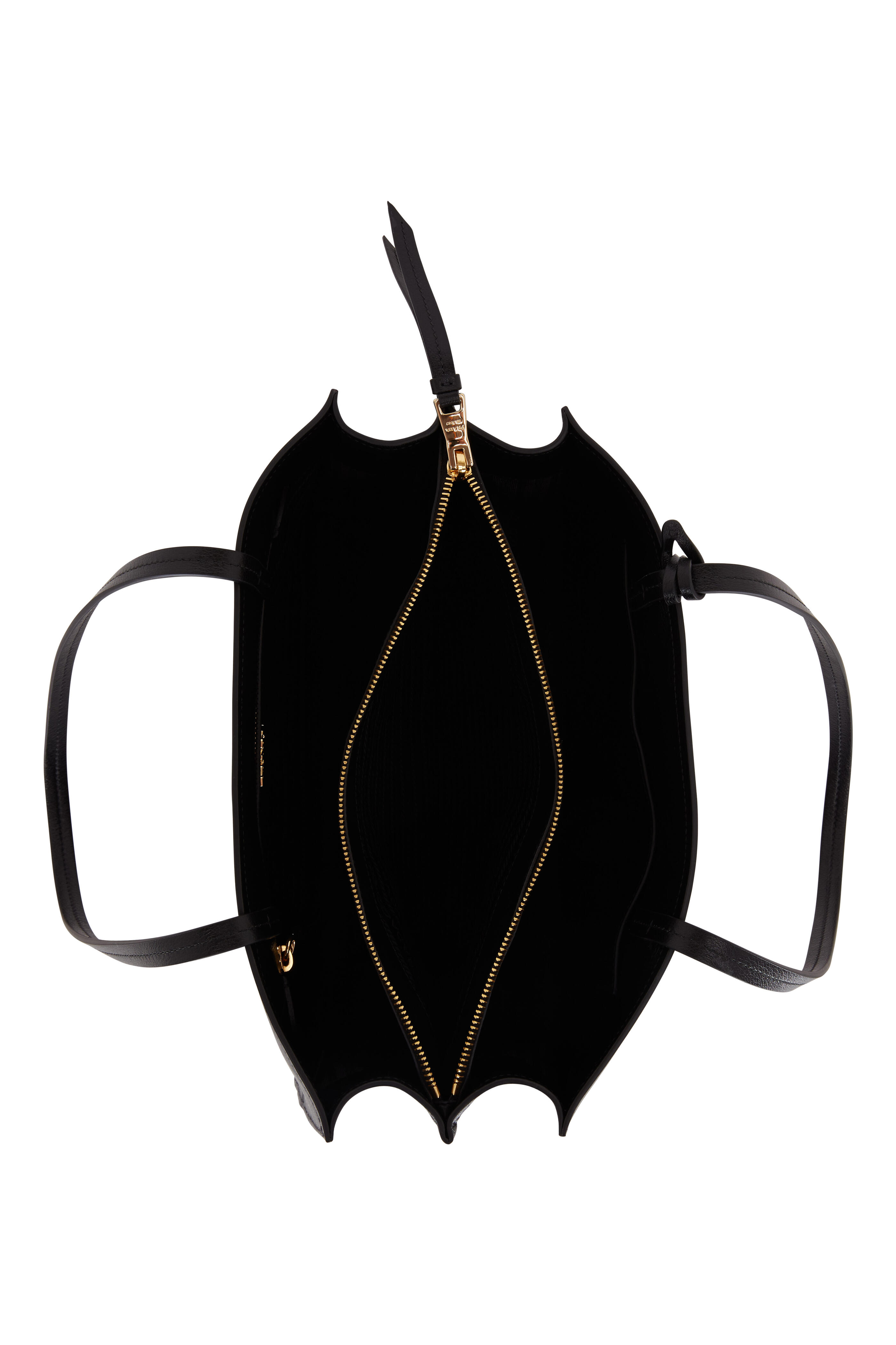 Prada - Black Glace Leather Small Tote Bag