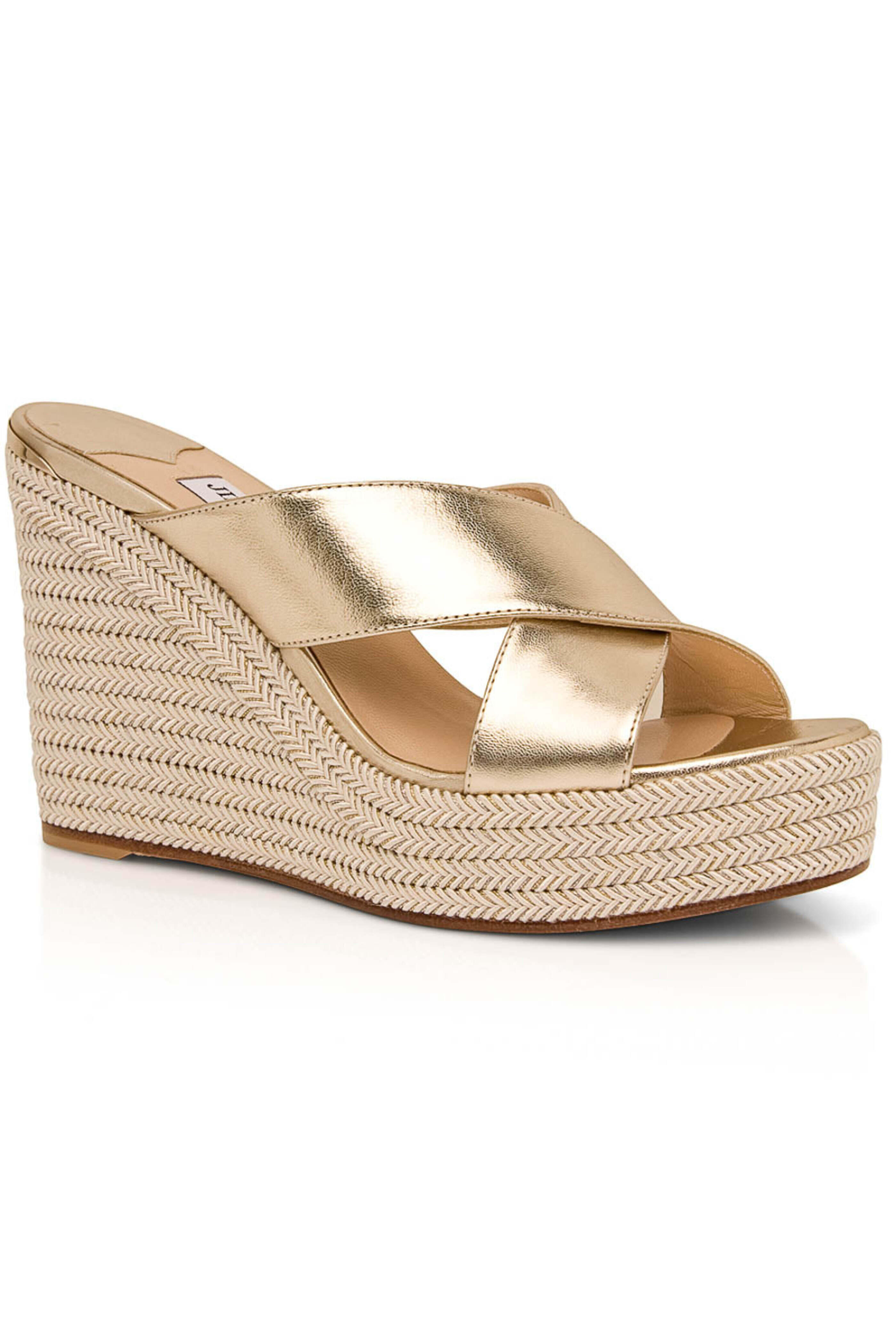 Jimmy Choo - Dovina Wedge Sandal in Champagne