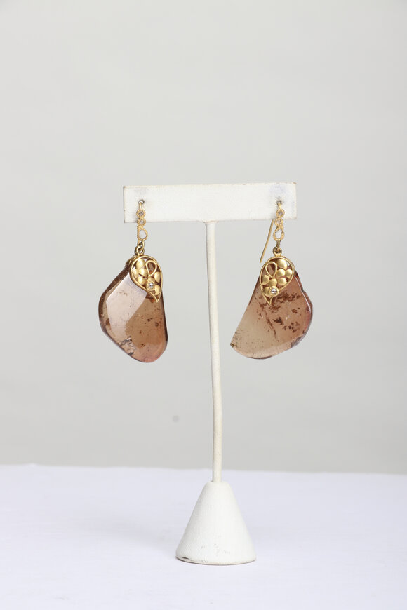 Coomi Affinity Brown Tourmaline Drop Earrings