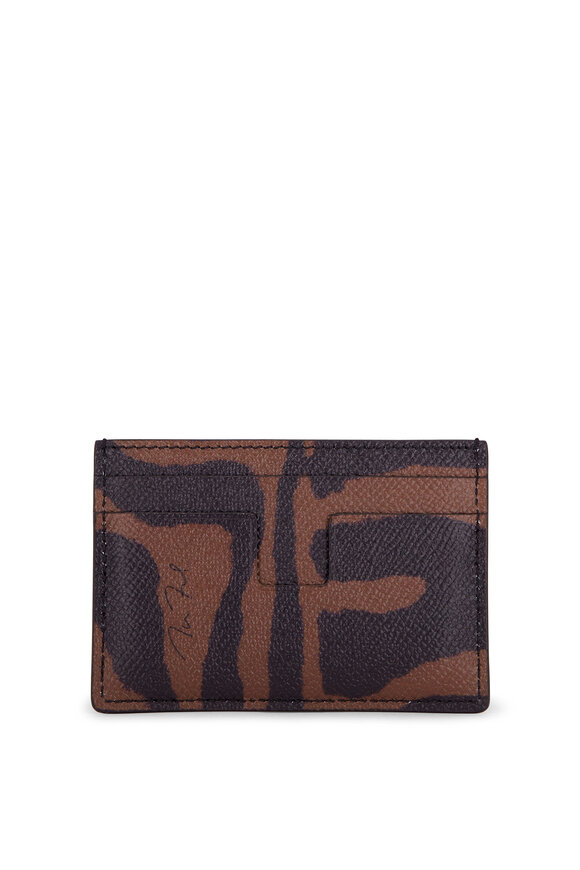 Tom Ford - Carmel Brown Patterned Card Case