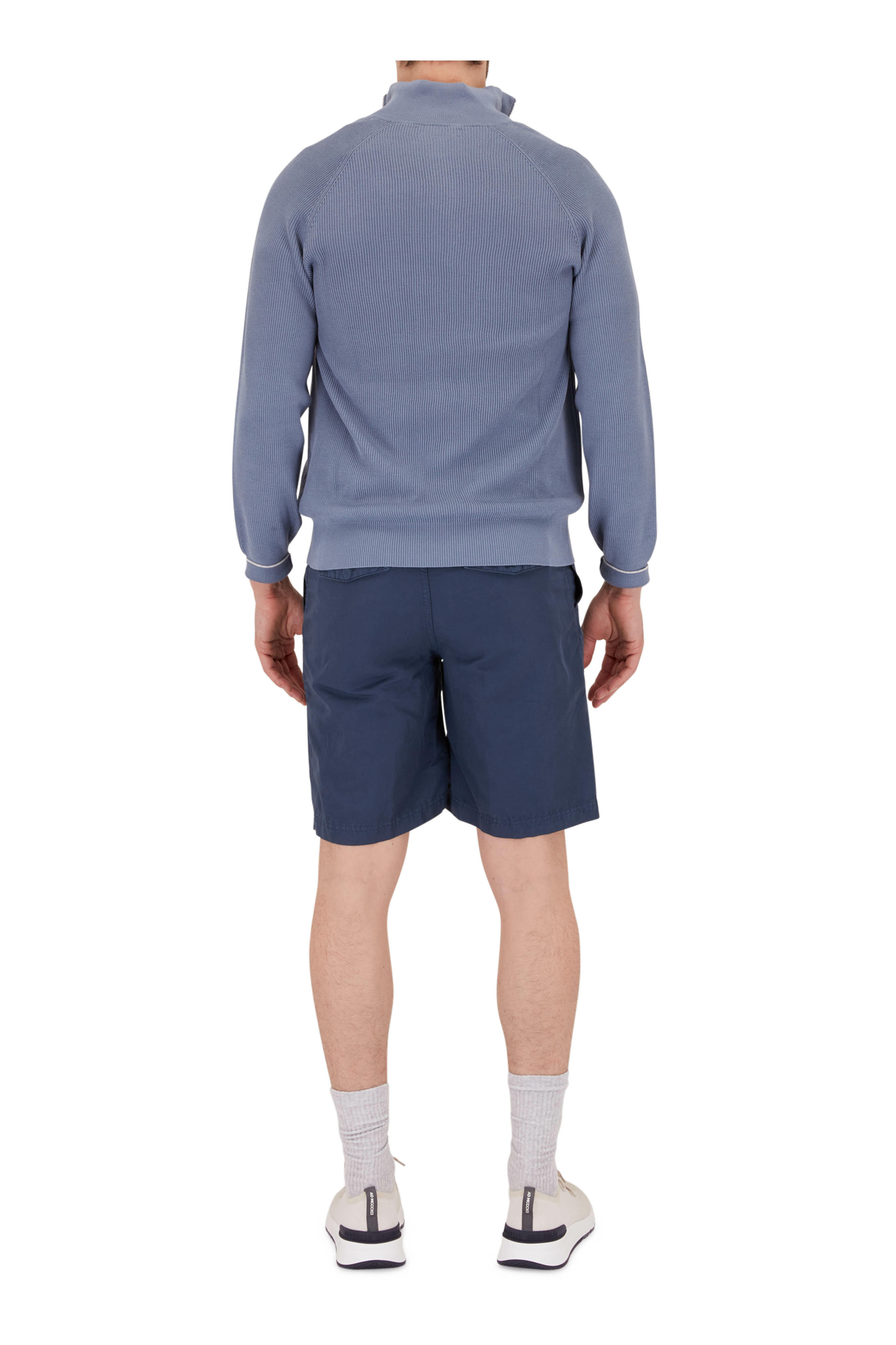 Brunello Cucinelli - Blue Linen & Cotton Painter Shorts