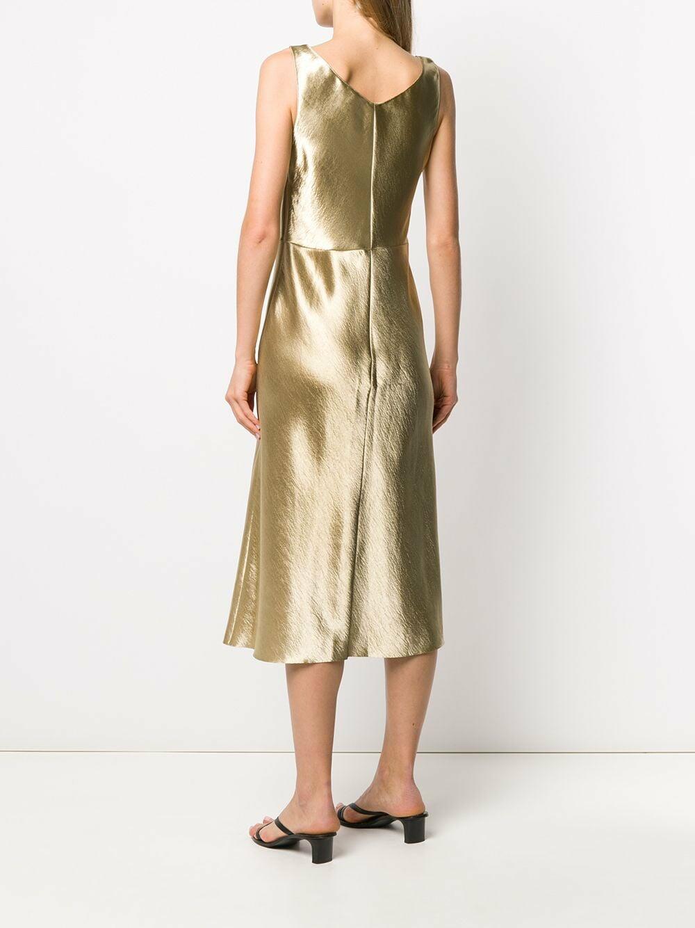 Vince - Pale Gold Metallic Tank Dress | Mitchell Stores