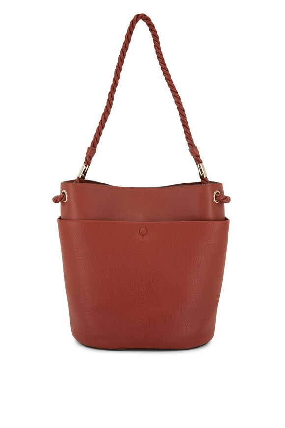 Chloé - Key Sepia Brown Leather Medium Bucket Bag