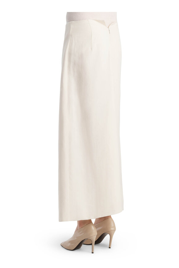 Khaite Tal Cream Double Layered Skirt - view 3