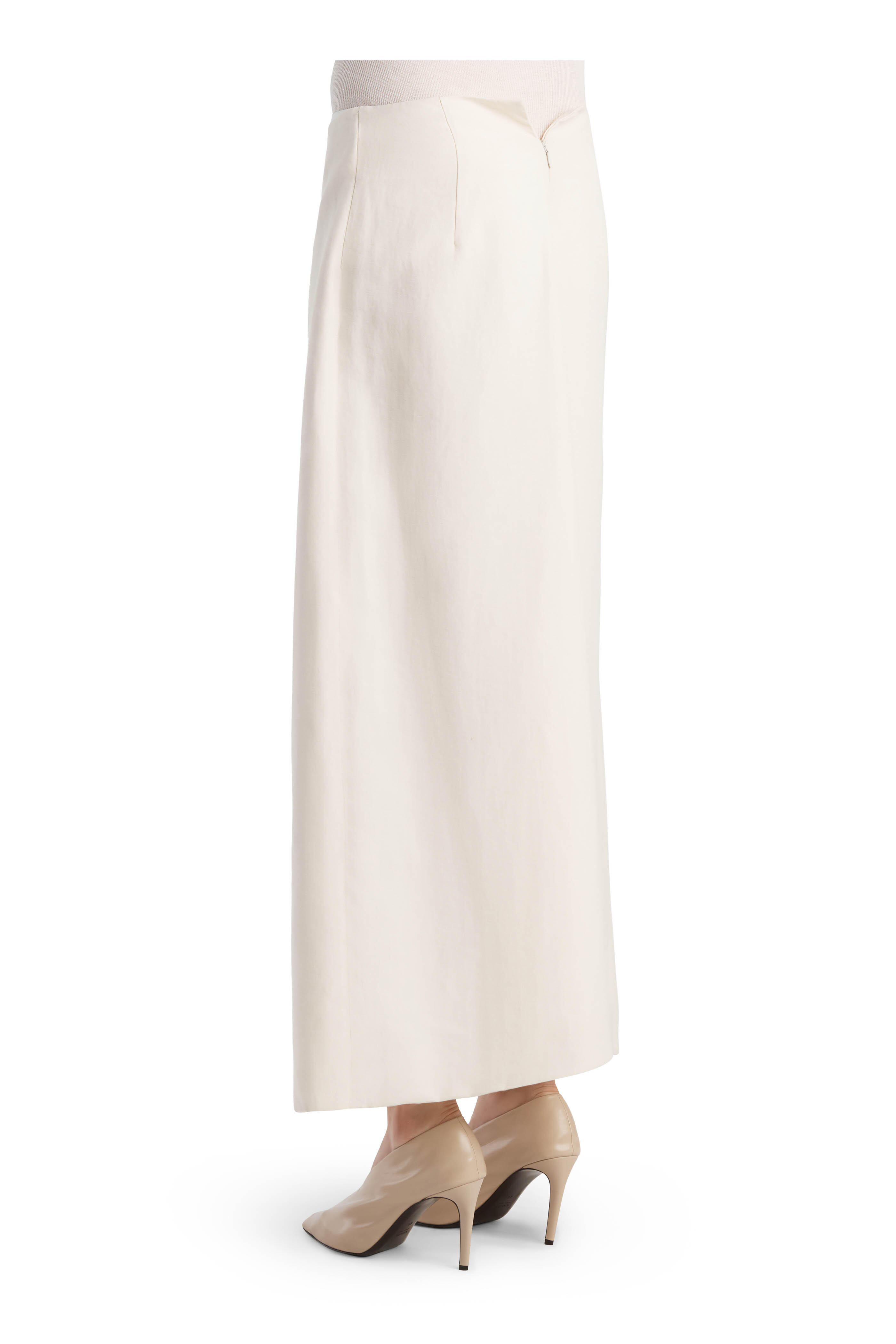 Khaite - Tal Cream Double Layered Skirt - view 3