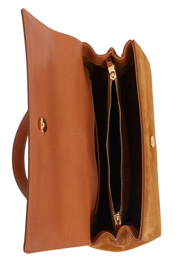 Saint Laurent - Moujik Natural Suede & Leather Top Handle Bag 