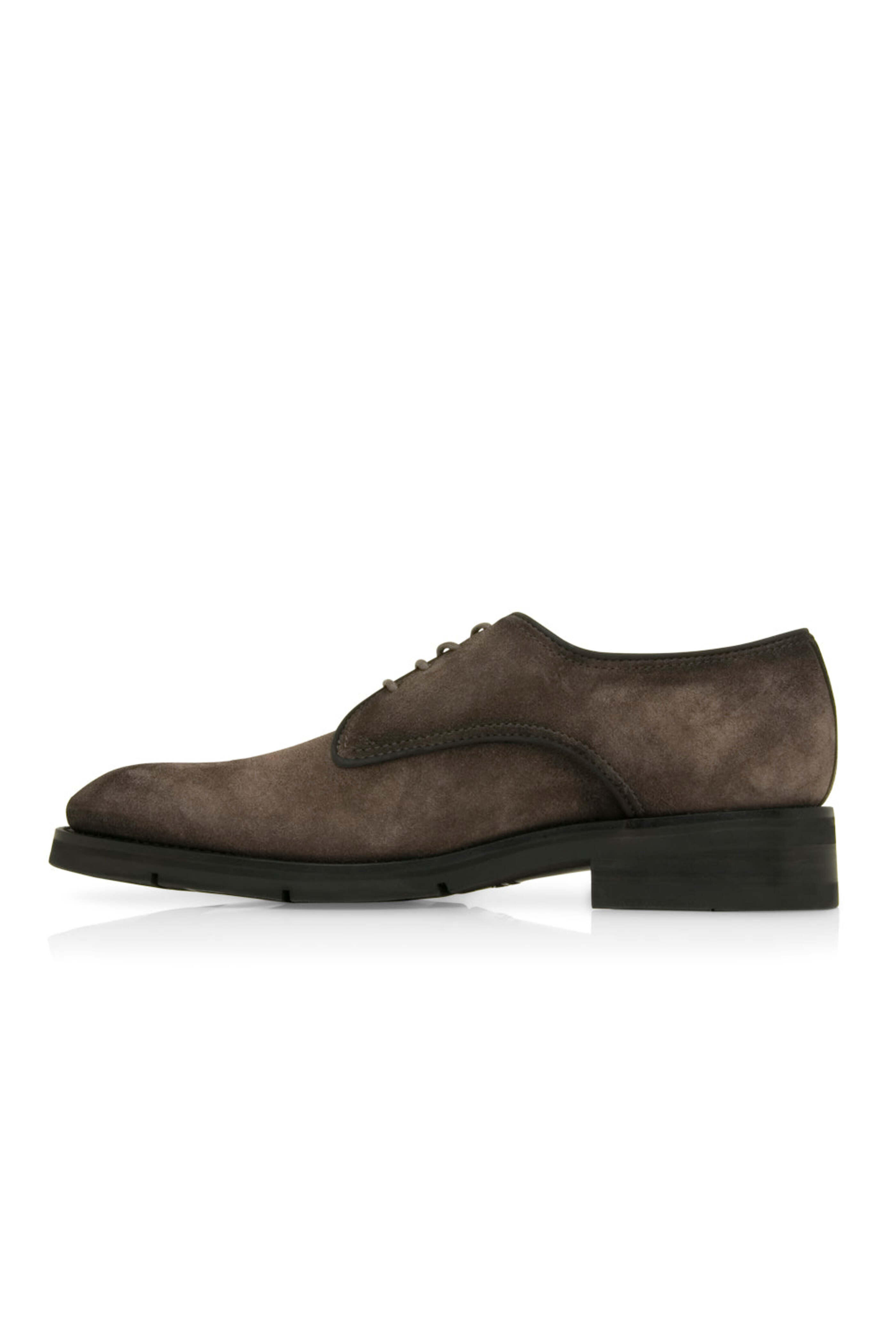 Santoni - Suede Derby in Charcoal