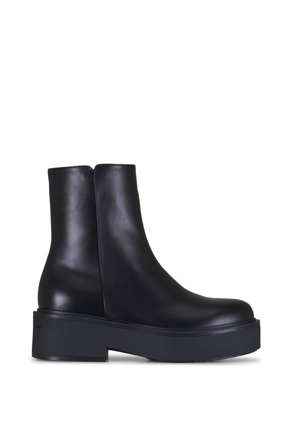 Gianvito Rossi Hiro Black Vitello Glove Leather Boot, 50mm - view 2
