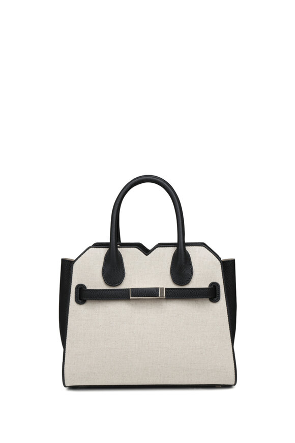 Prada - Black Satin & Leather Net Overlay Small Crossbody